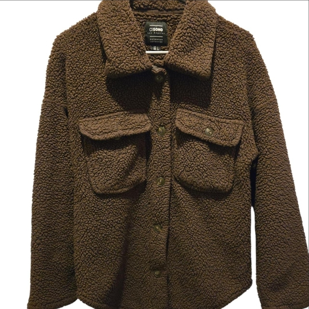Ci Sono Brown Sherpa Jacket SZ S